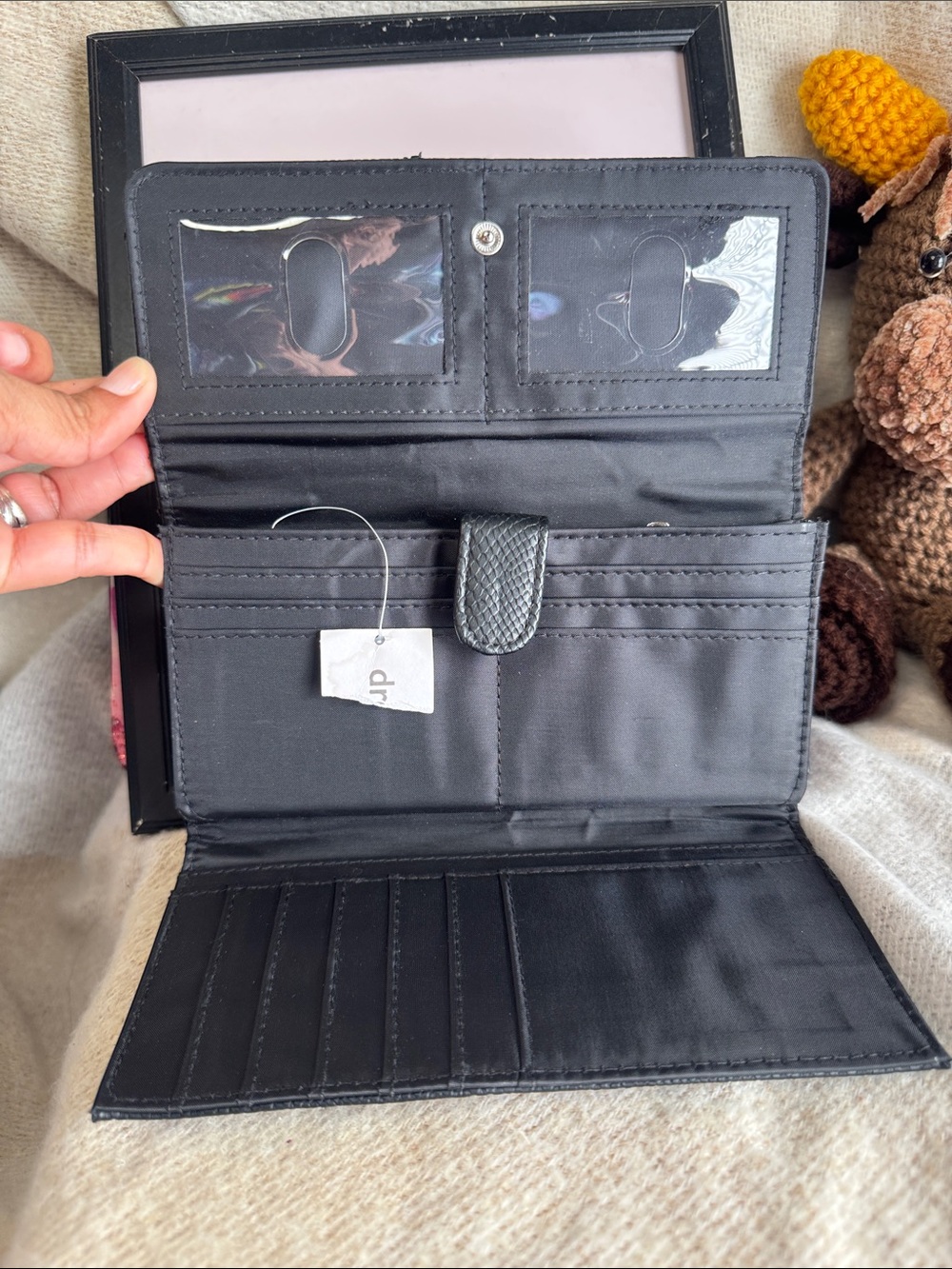 Dress Barn Black Textured Clutch Wallet - Picture 2 of 5